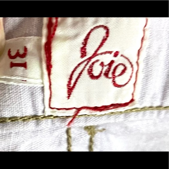 JOIE Size 31 Cargo Crop Pants Buttoned Front White - Picture 10 of 12